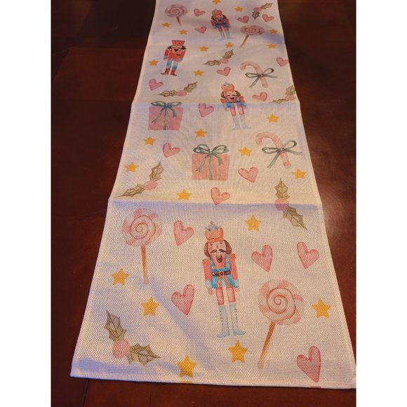 Nutcracker Table Runner Xmas Party Christmas Decor Holiday Decorative Cloth 72" - Picture 9 of 15